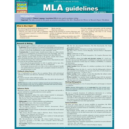 BARCHARTS Mla Guidelines Quickstudy Easel 9781423225355